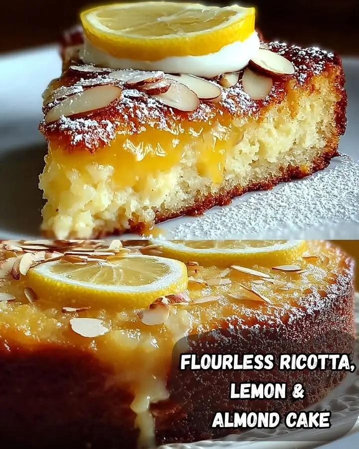 Flourless Ricotta Lemon Almond Cake