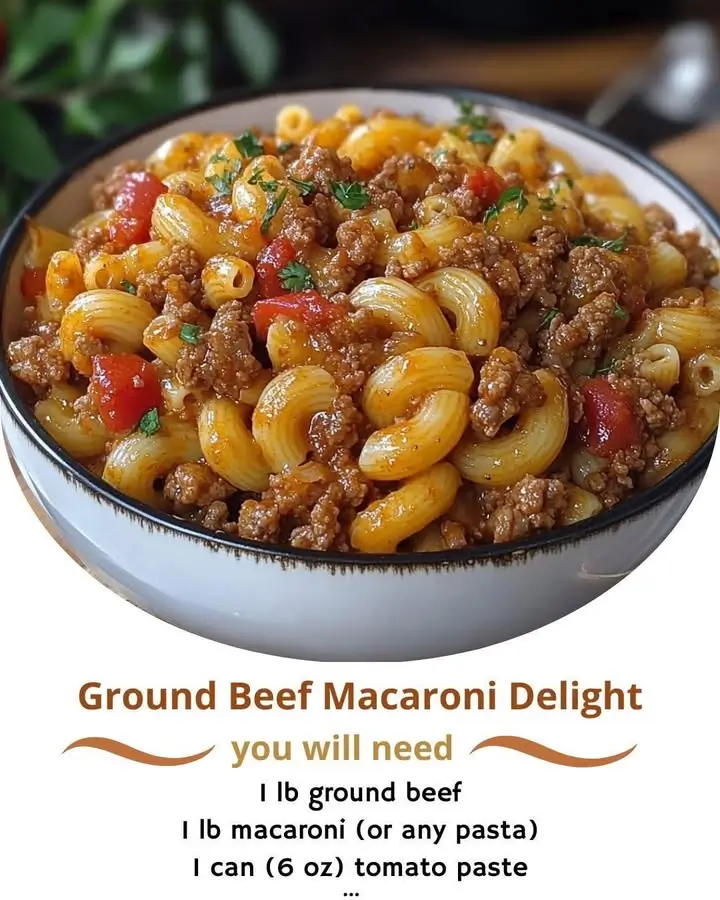 Ground Beef Macaroni Delight