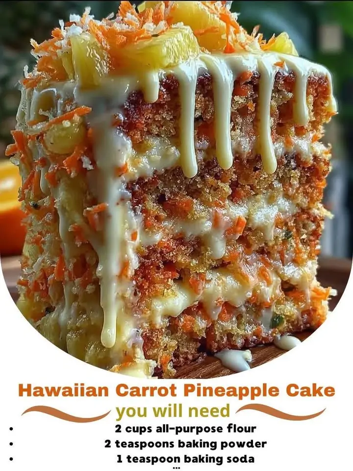 Hawaiian Carrot Pineapple Cake