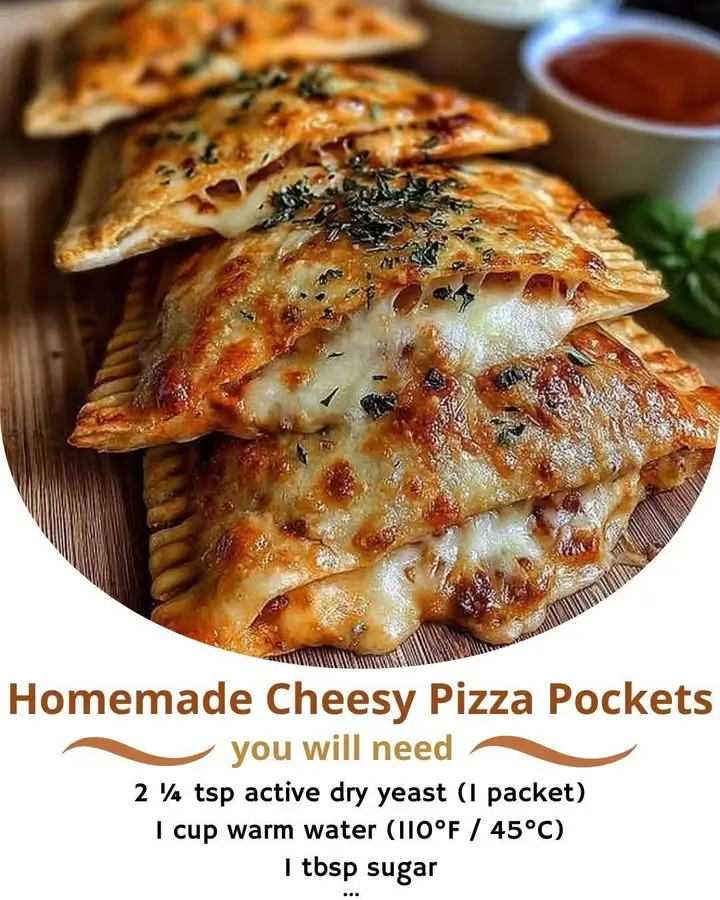 Homemade Cheesy Pizza Pockets