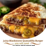 Juicy Blackstone Quesadilla Burger