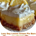 Lazy Day Lemon Cream Pie Bars – Easy, Creamy Lemon Dessert