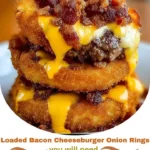 Loaded Bacon Cheeseburger Onion Rings