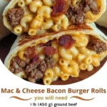 Mac &amp; Cheese Bacon Burger Rolls