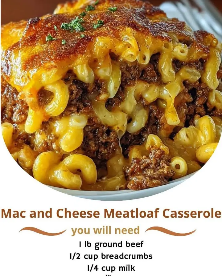 Mac and Cheese Meatloaf Casserole