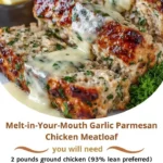 Melt-in-Your-Mouth Garlic Parmesan Chicken Meatloaf