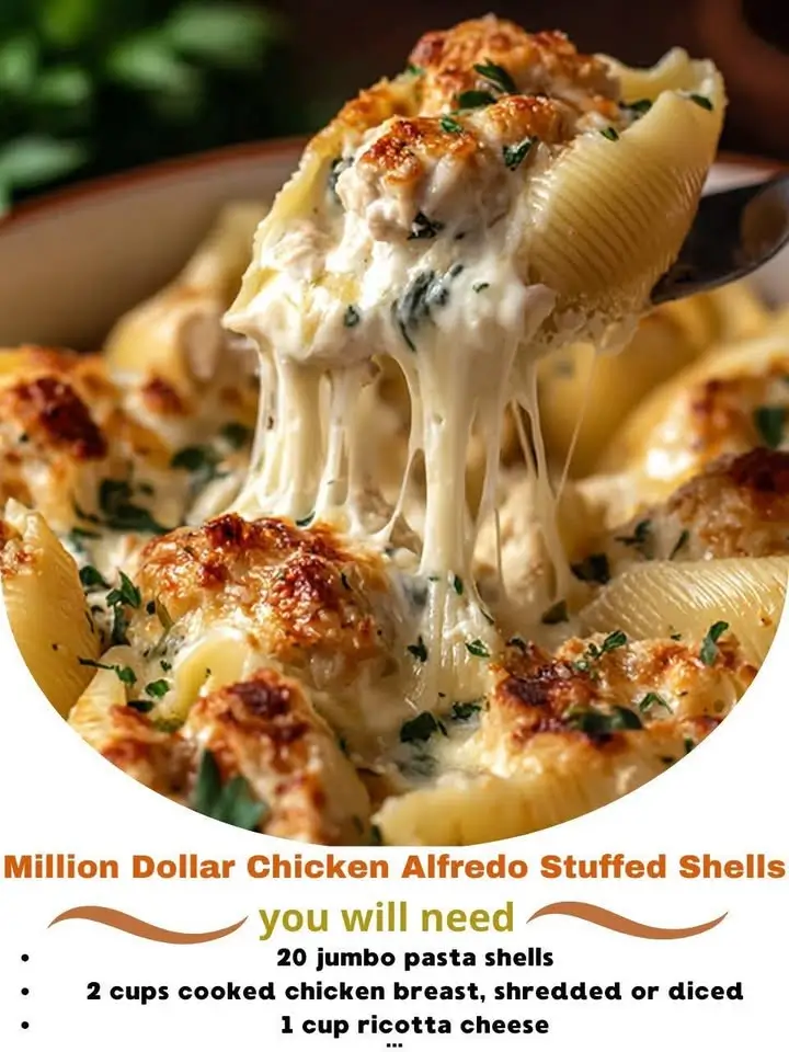 Million Dollar Chicken Alfredo Stuffed Shells