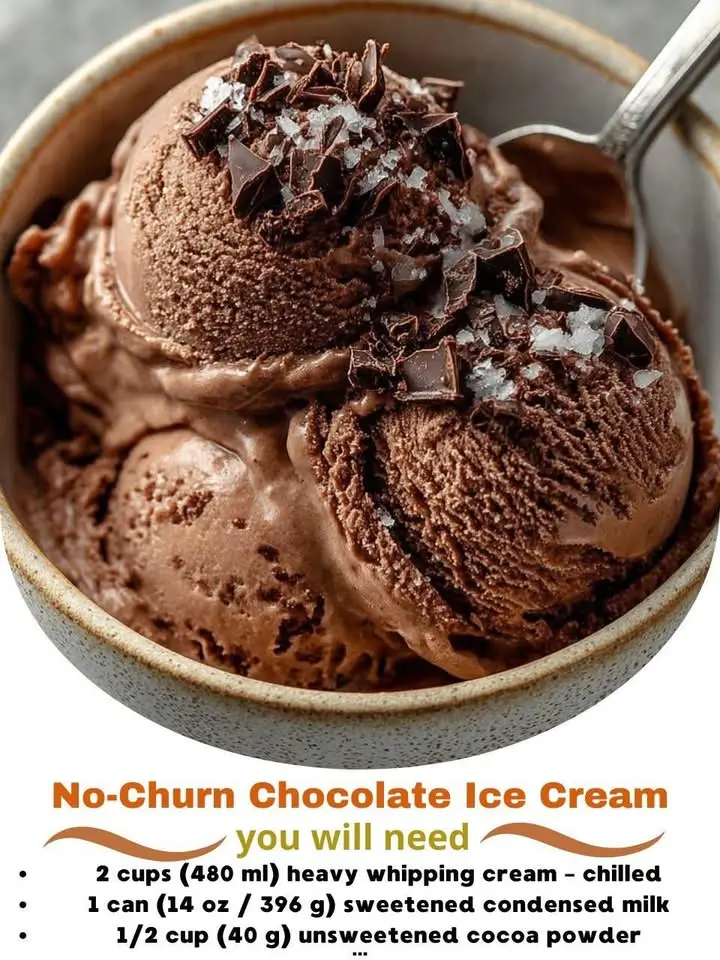 No-Churn Chocolate Ice Cream
