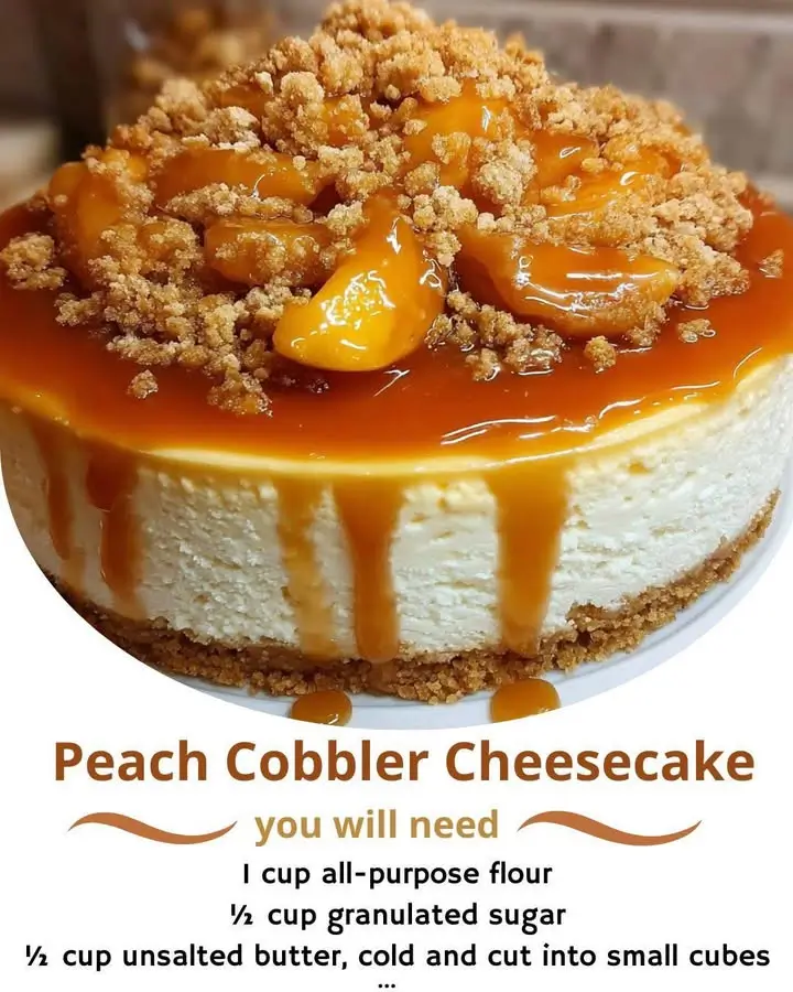 Peach Cobbler Cheesecake