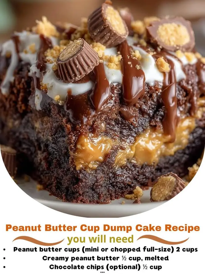 Peanut Butter Cup Dump Cake Recipe