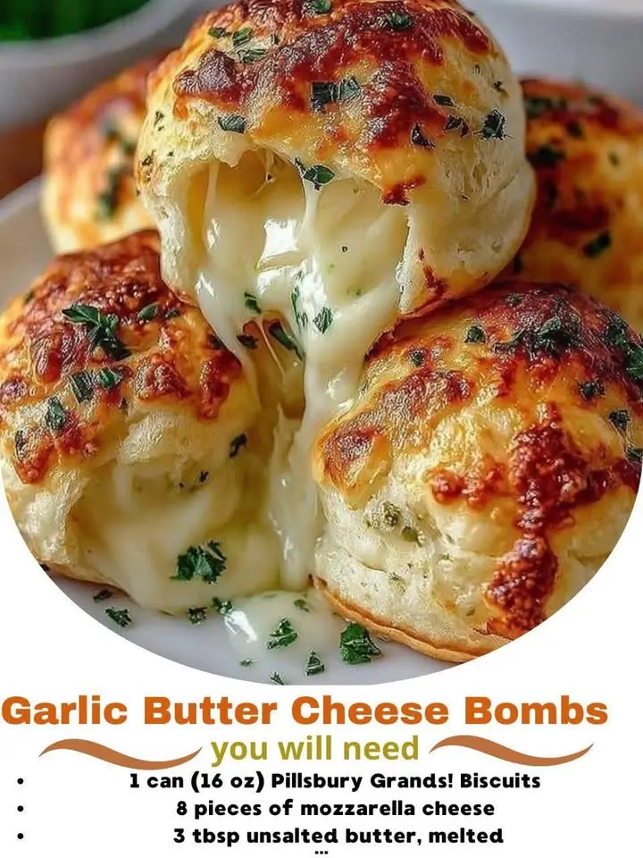 Pillsbury Biscuit Garlic Butter Cheese Bombs