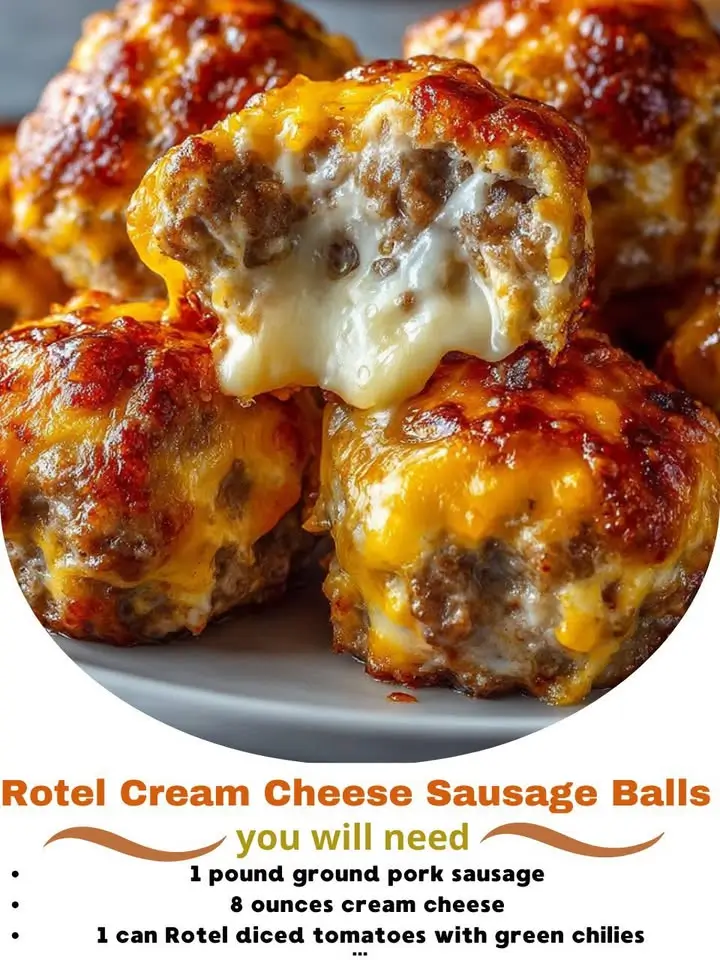Rotel Cream Cheese Sausage Balls