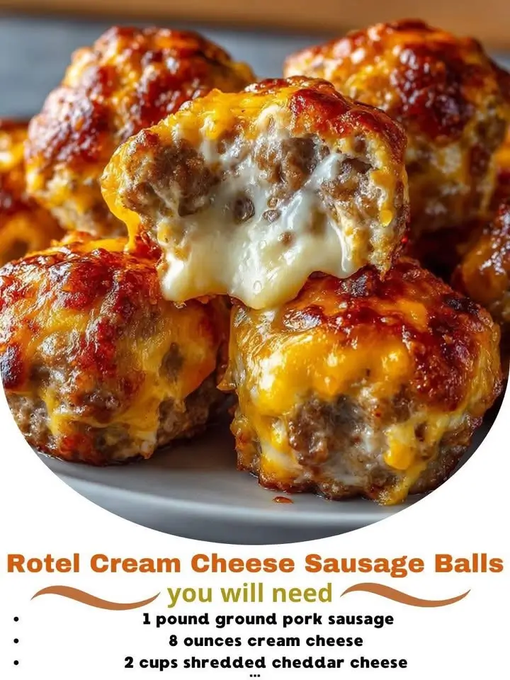 Rotel Cream Cheese Sausage Balls