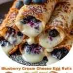 Rouleaux d'œufs au fromage à la crème aux myrtilles