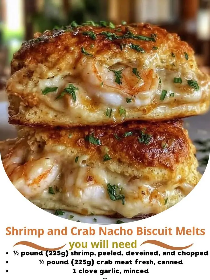 Shrimp and Crab Nacho Biscuit Melts Recipe A Cheesy, Creamy, and Irresistibly Savory Seafood Creation