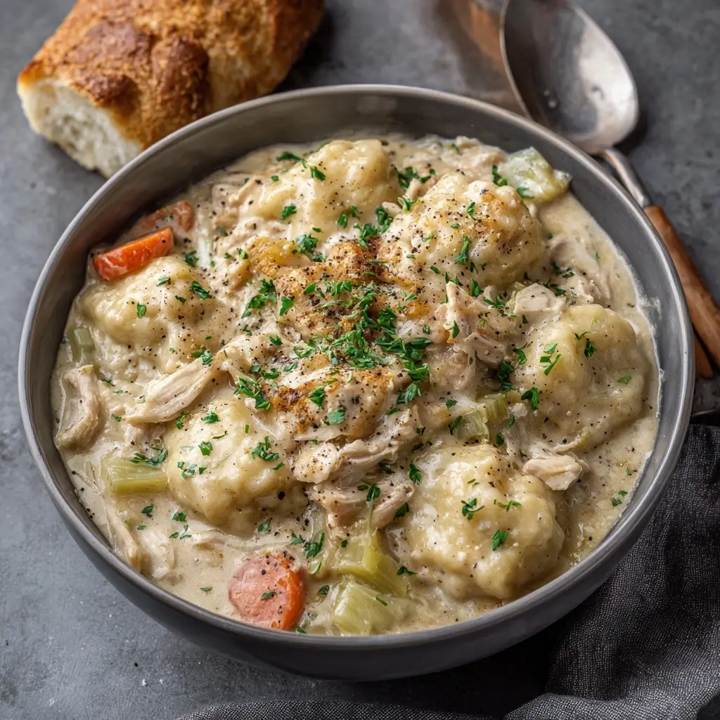 Slow Cooker Chicken & Dumplings