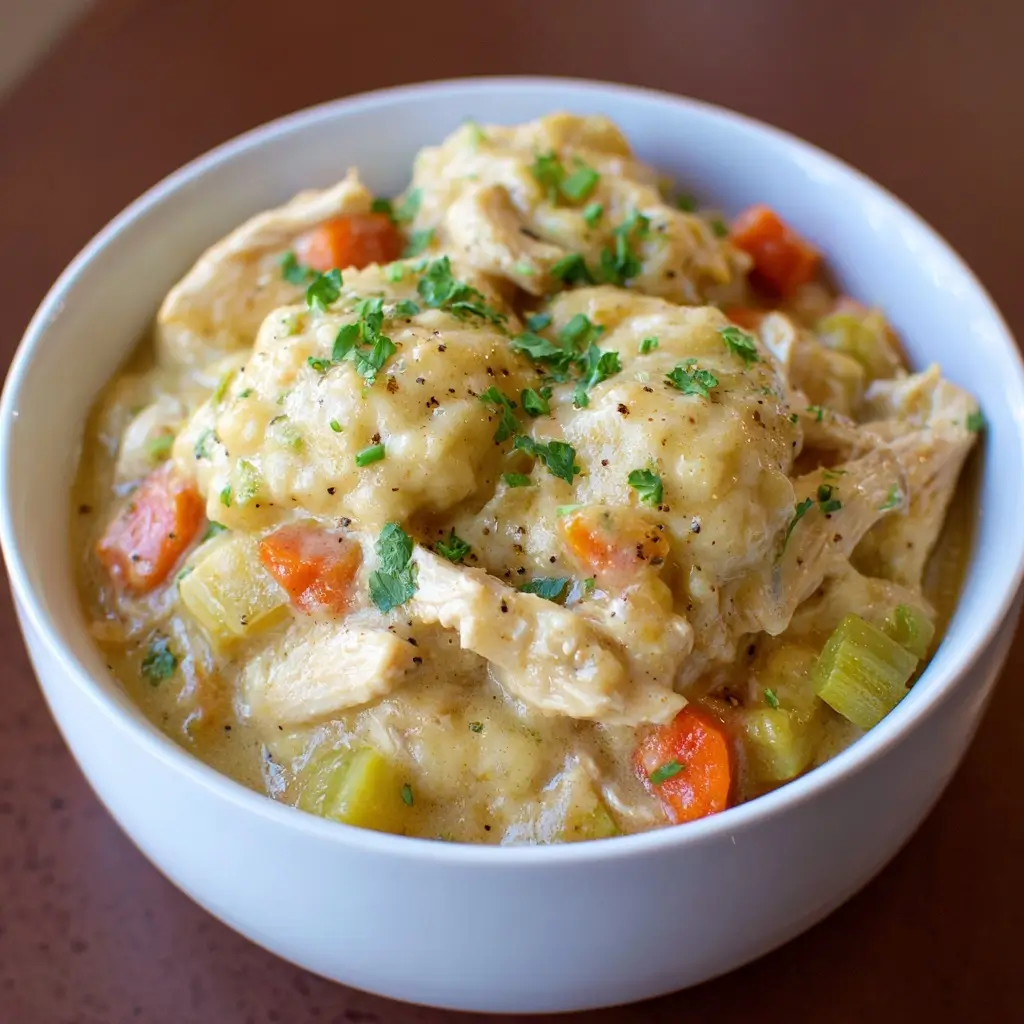 Slow Cooker Chicken & Dumplings