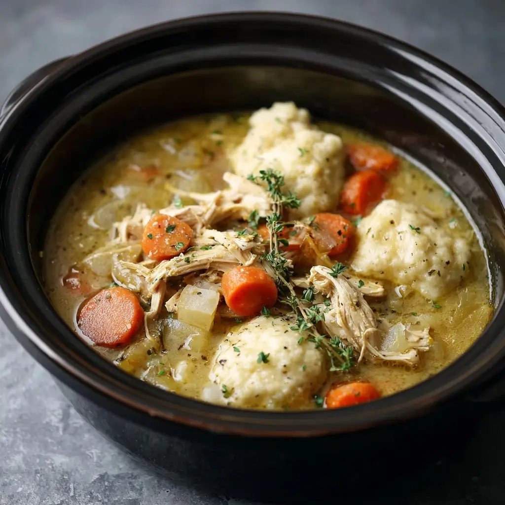 Slow Cooker Chicken & Dumplings