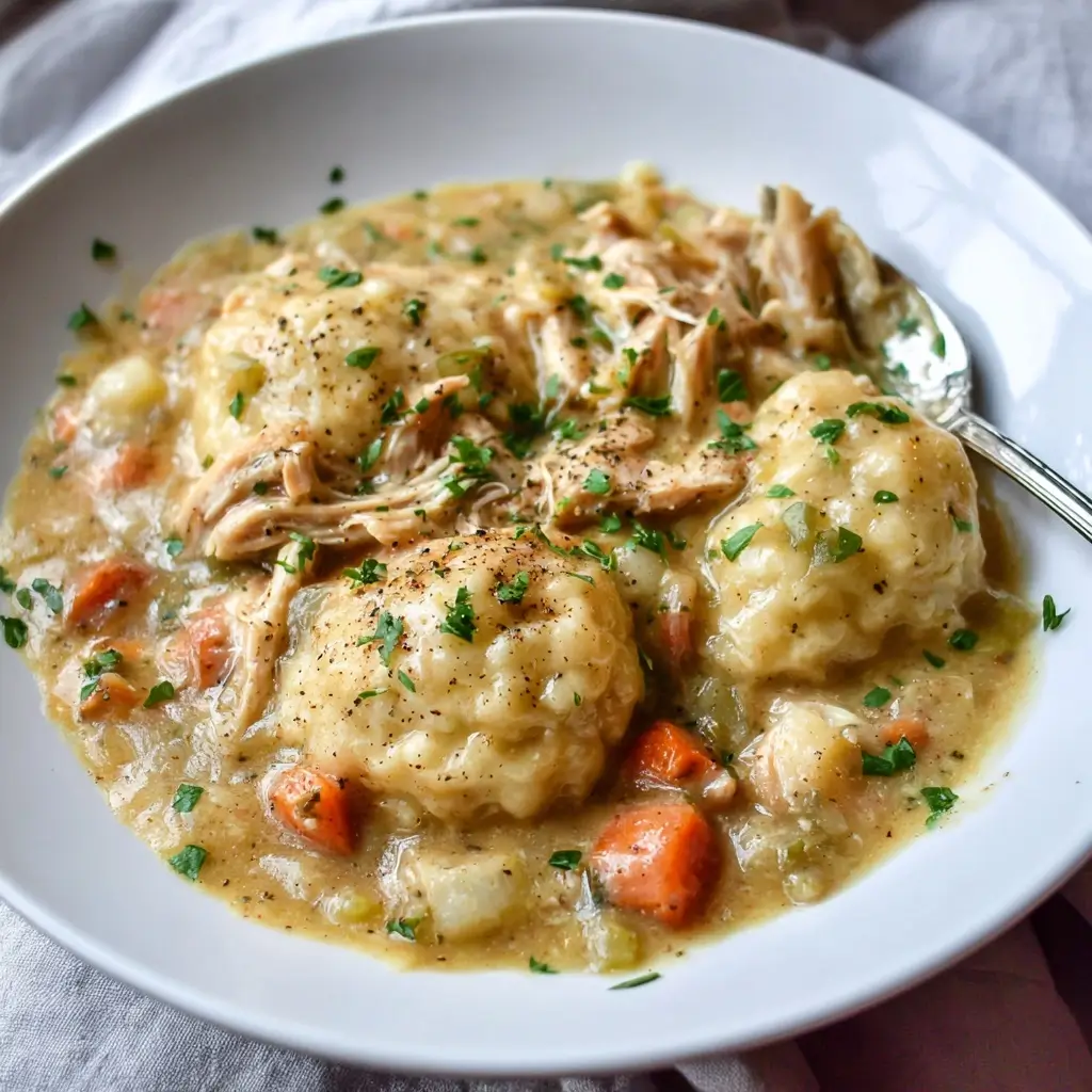 Slow Cooker Chicken & Dumplings