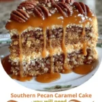 Southern Pecan Caramel Cake