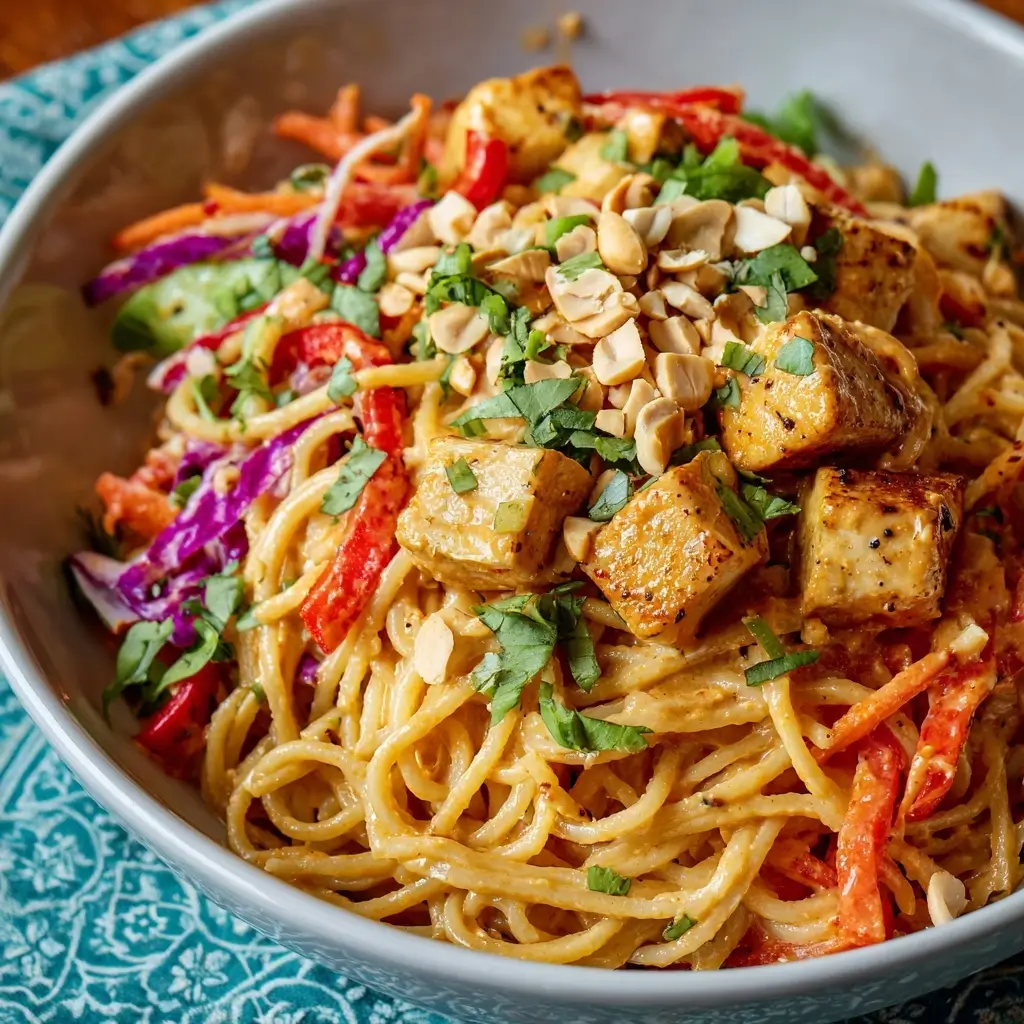 Spicy Thai Peanut Noodle Bowls