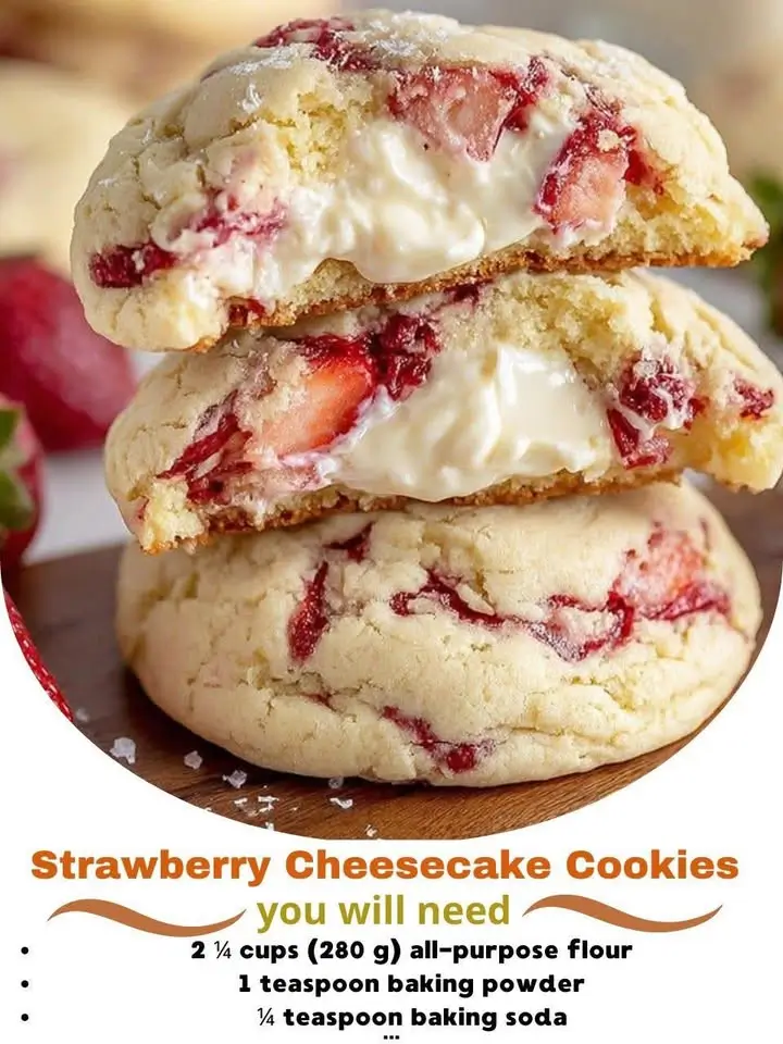 Strawberry Cheesecake Cookies