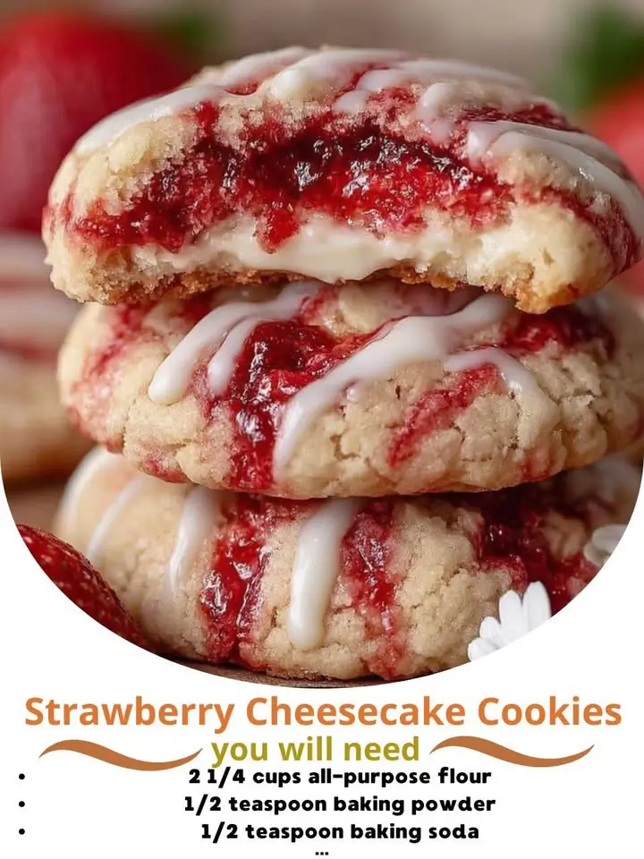 Strawberry Cheesecake Cookies Recipe