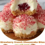 Strawberry Crunch Cheesecake Bites