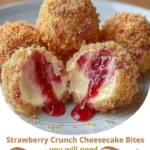 Strawberry Crunch Cheesecake Bites