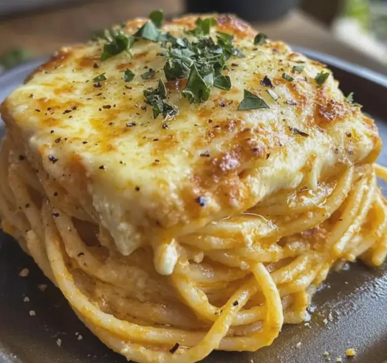 Baked Cream Cheese Spaghetti Casserole