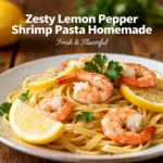 Zesty Lemon Pepper Shrimp Pasta
