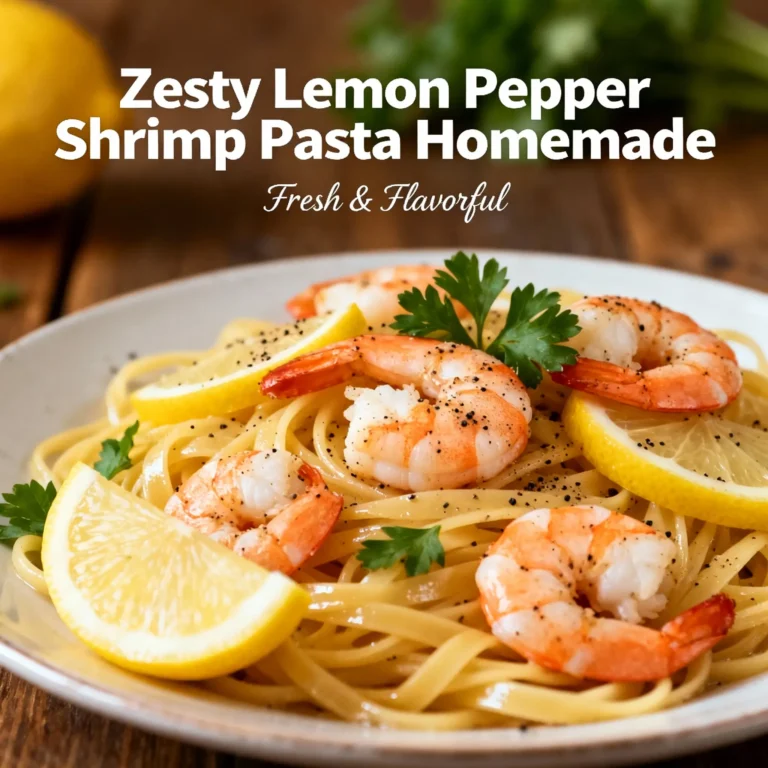 Zesty Lemon Pepper Shrimp Pasta