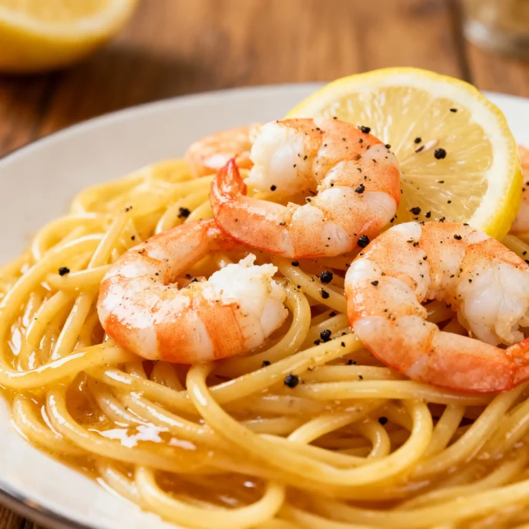 Zesty Lemon Pepper Shrimp Pasta