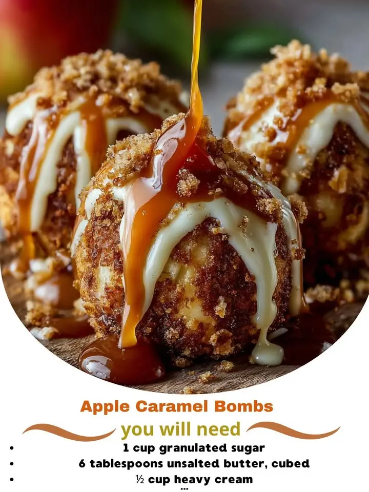 Apple Caramel Bombs