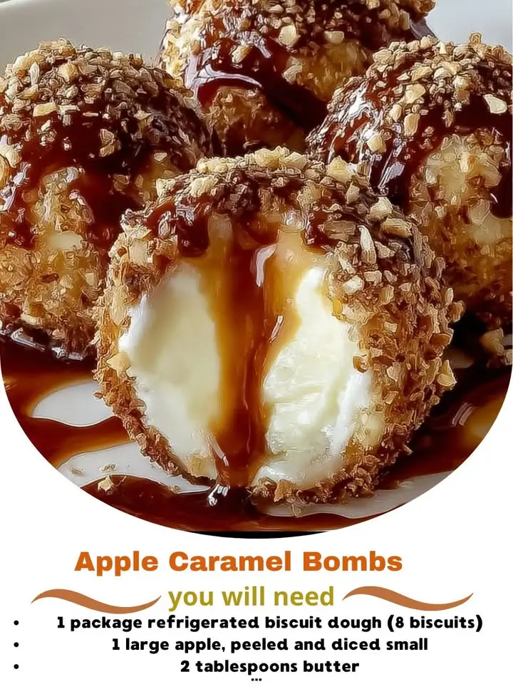Apple Caramel Bombs