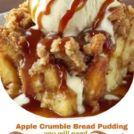 Apple Crumble Bread Pudding