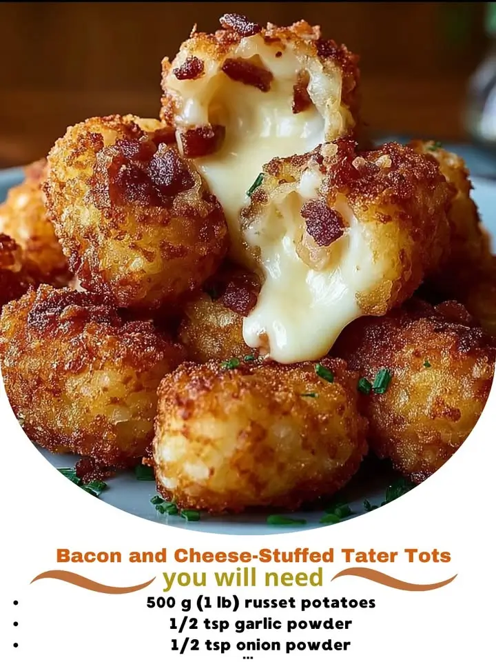 Bacon and Cheese-Stuffed Tater Tots