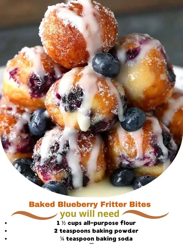 Baked Blueberry Fritter Bites
