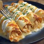 Baked Cream Cheese Chicken Taquitos