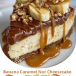 Banana Caramel Nut Cheesecake