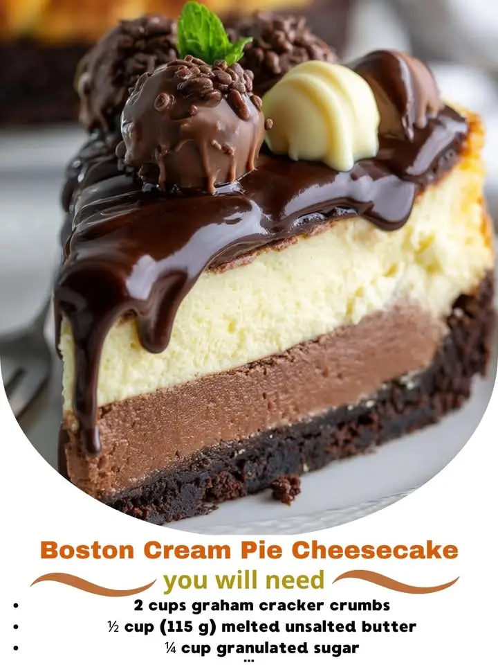 Boston Cream Pie Cheesecake