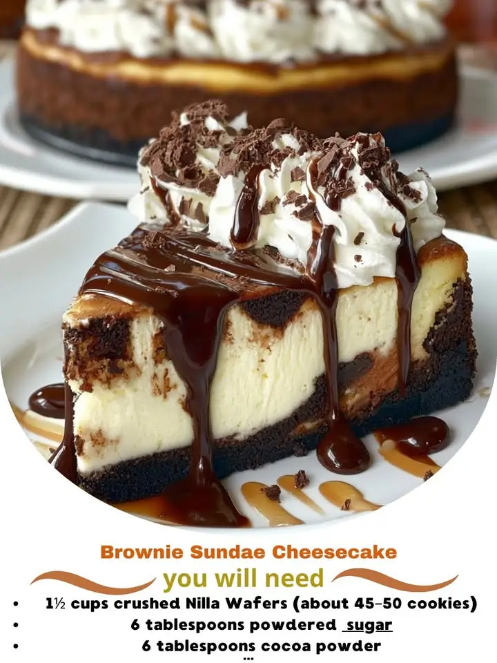 Brownie Sundae Cheesecake