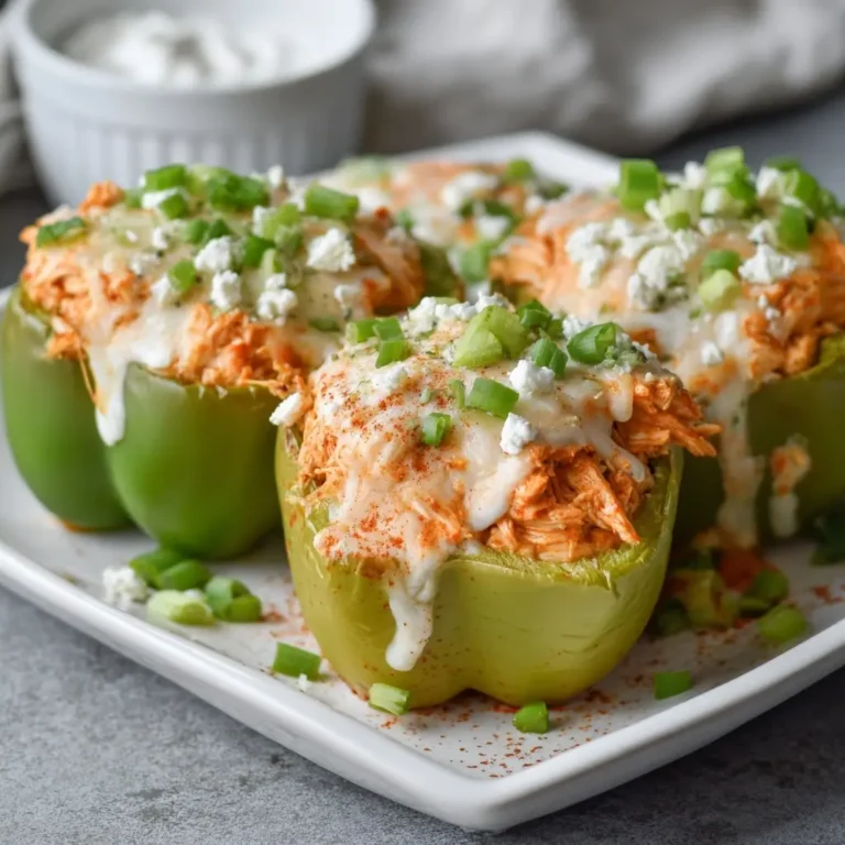 Buffalo Chicken Stuffed Peppers