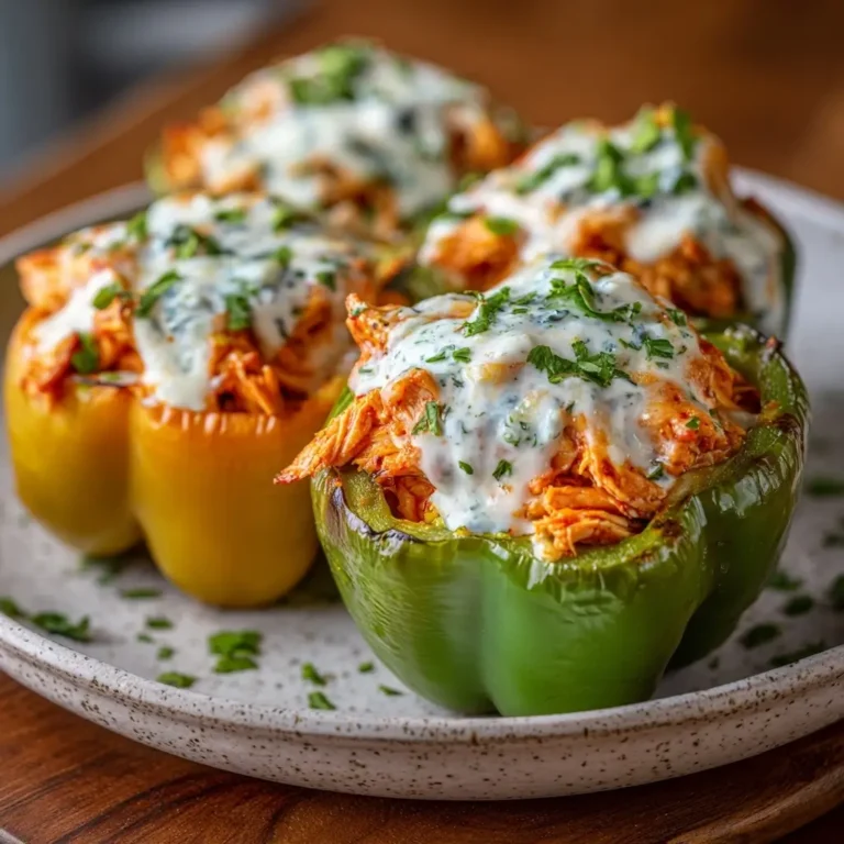 Buffalo Chicken Stuffed Peppers