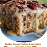 Butter Pecan Praline Poke Cake