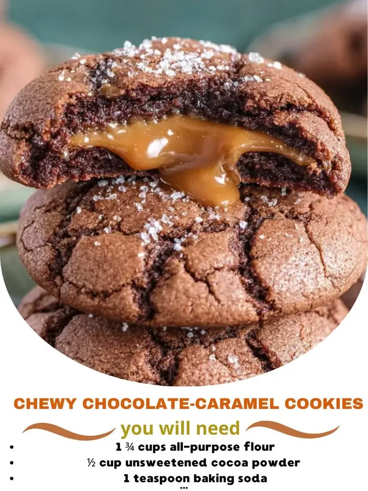 CHEWY CHOCOLATE-CARAMEL COOKIES