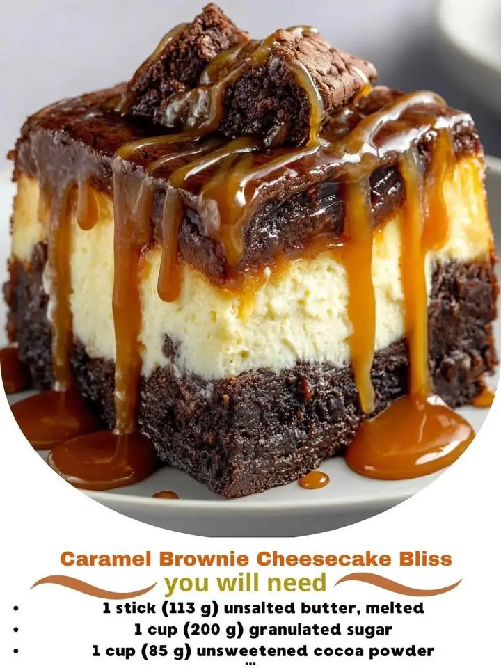 Caramel Brownie Cheesecake Bliss