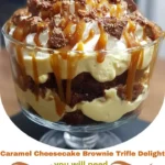Caramel Cheesecake Brownie Trifle Delight