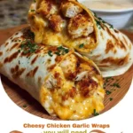 Cheesy Chicken Garlic Wraps