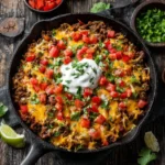 Cheesy Mexican Beef Skillet